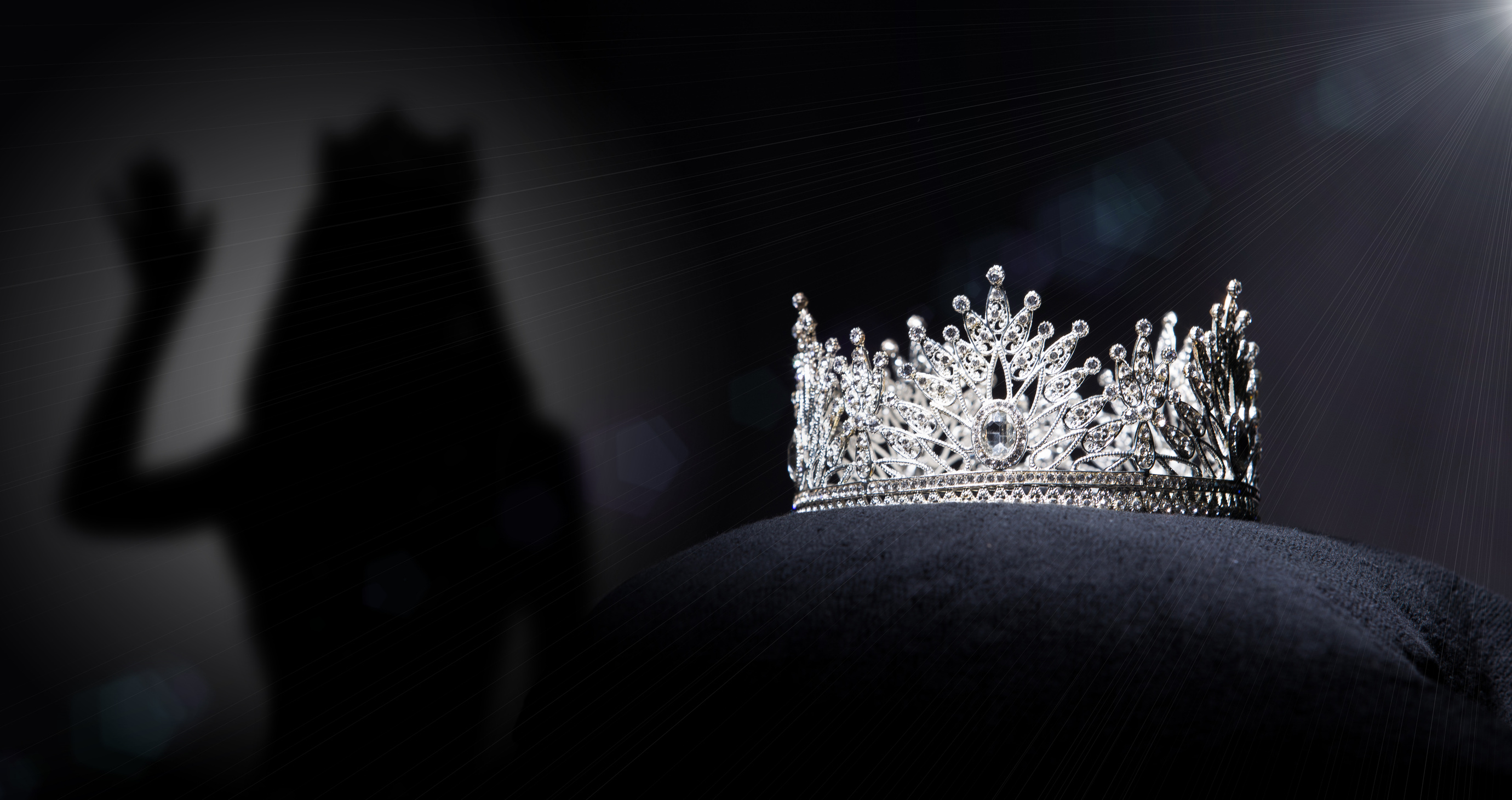 Diamond Silver Crown for Miss Pageant Beauty Contest, Crystal Ti